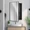 Head West Black Metal Medicine Cabinet with Beveled Mirror
